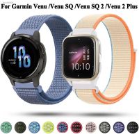 ✥ 20mm Watch Band For Garmin Venu /Venu Sq/Venu Sq 2 Plus Forerunner 645 245 55 Music Nylon Strap Vivoactive 3 Watchband Bracelet