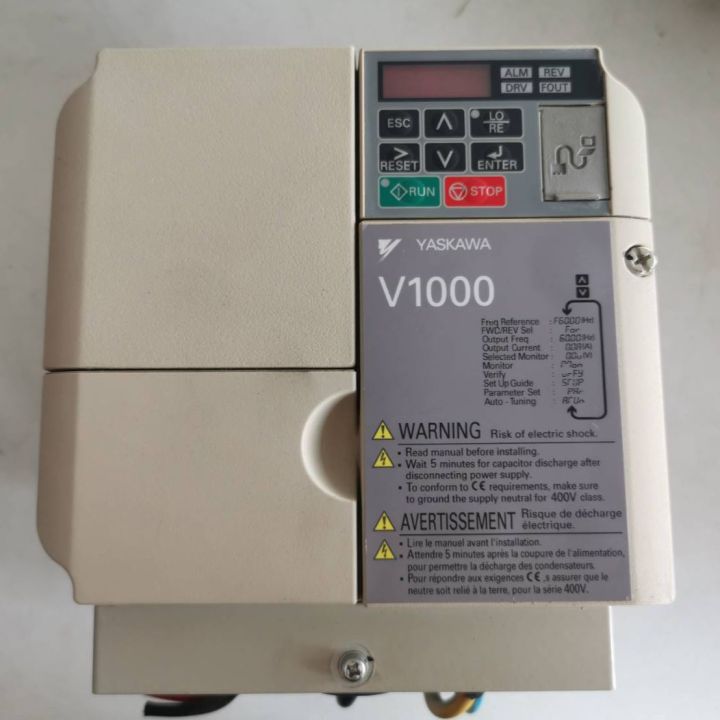 yaskawa-inverter-v1000-compact-vector-control-ac-drive-3phase-380-480v-cimr-vu4a0011faa-อินเวอร์เตอร์-อะไหล่เครื่องจักร-มือสอง