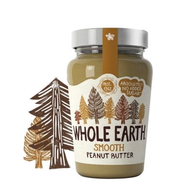 Import Foods🔹 Whole Earth Smooth Peanut Butter 340g  โฮลเอิธ์ท เนยถั่วบดละเอียด 340กรัม