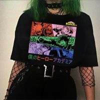 เสื้อ Harajuku อะนิเมะของฉัน Boku No Hero Academia Katsuki Bakugou O-Neck เสื้อยืดผู้ชายสบายๆผู้หญิงเสื้อ S-5XL