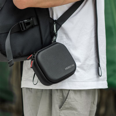 กระเป๋าถือแบบพกพารูปแบบเพชร PU กลางแจ้งป้องกันกระเป๋าเก็บของพร้อมกับป้องกันการวางมือเชือก Carabiner เข้ากันได้สำหรับ Gopro Hero 10