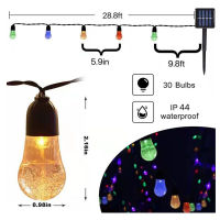 ใหม่203050LEDs พลังงานแสงอาทิตย์ Crystal Ball Globe String ไฟ IP66กันน้ำกลางแจ้งไฟพลังงานแสงอาทิตย์สำหรับคริสต์มาสปาร์ตี้สวนในสวน