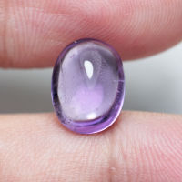 4.45 ct พลอยแท้ อเมทิสต์ ทรงไข่หลังเบี้ย สีม่วง