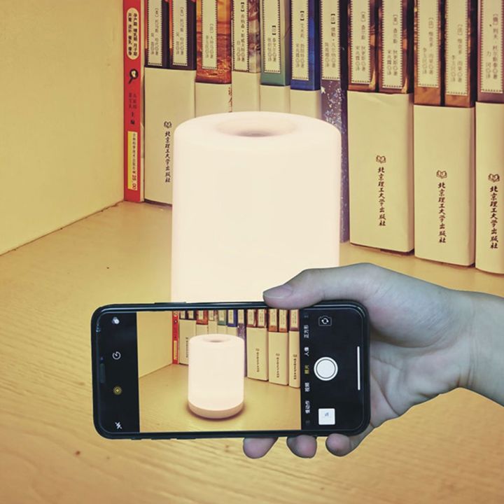 โคมไฟตั้งโต๊ะข้างเตียงไฟ-usb-สำหรับกลางคืนควบคุมแบบสัมผัส-led-หรี่แสงได้ชาร์จไฟได้สำหรับห้องนั่งเล่นในบ้านอุปกรณ์ห้องนอน