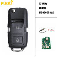 【❖New Hot❖】 qiukekang81481 2กุญแจรีโมทปุ่ม Diy สำหรับ Vw/ Volkswagen Beetle Bora Golf พัสสาทโปโลขนย้าย T5 1j0959753ag / Hlo 1j0 959 753 Ag