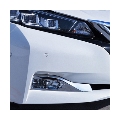 1Pair Front Fog Light Lamp Cover Trim Foglight Bezel Decoration Frame Chrome Replacement Parts for Nissan Leaf ZE1 2018-2022