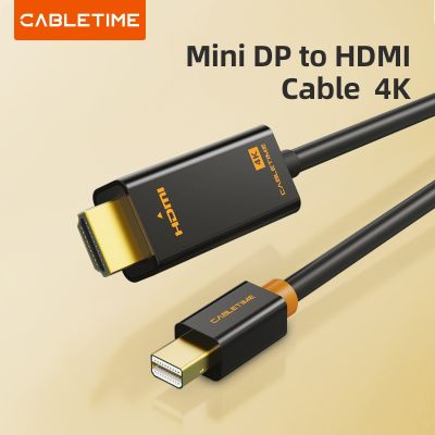 CABLETIME Port Tampilan Mini Ke Kabel HDMI 4K/HD Thunderbolt 2 Kabel Adaptor Port Tampilan Mini untuk MacBook Air Mini DP Ke HDMI C054