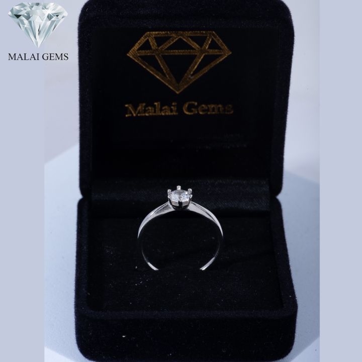 malai-gems-แหวนเพชร-แหวนเพชรชู-เงินแท้-925-เคลือบทองคำขาว-ประดับเพชรสวิส-cz-รุ่น-071-2r30693-แถมกล่อง-แหวนเงินแท้-แหวนเงิน-แหวน