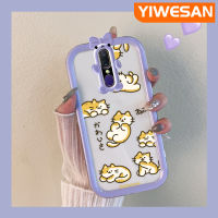 YIWESAN เคสสำหรับ OPPO เคส F11ซิลิโคนนิ่มลายการ์ตูนแมวน่ารักใหม่2019 A9X สุดสร้างสรรค์เคสป้องกันเลนส์กล้องรูปสัตว์ประหลาดน้อยน่ารักเคสกันกระแทก