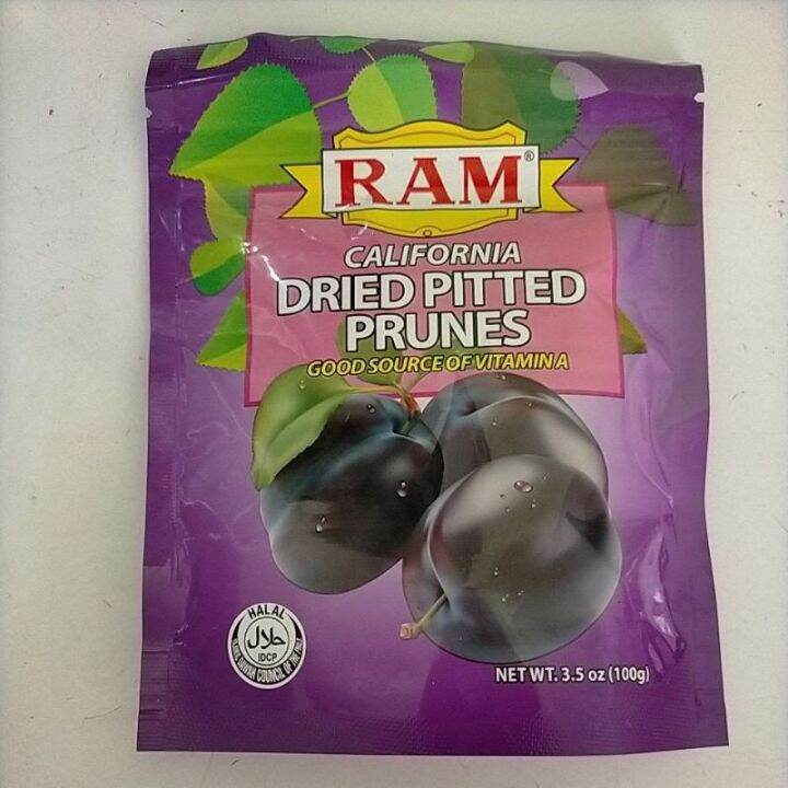 Ram California Dried Pitted Prunes 100g Resealable Lazada Ph