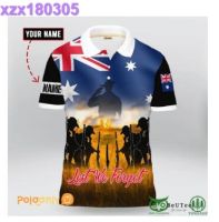 Custom Name Australian Veteran Lest We Forget Polo NO.8937