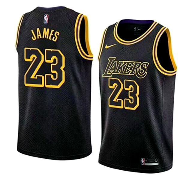 Nike NBA Los Angeles Lakers Lebron James 23 black tshirt