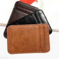 Genuine Leather Card Holder Mens Credit Card Holder Card Clamp First Layer Cowhide Anti-Magnetic RFID Ultra-Thin Card Holder Card Holders