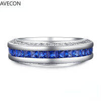 AVECON ร้อนขายรอบสี่เหลี่ยมเล็กเพชรไมโครชุดแหวนแฟชั่นที่เรียบง่ายสไตล์เกาหลีแหวนคู่