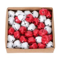 36PCS Red and White Jewelry Making Accessories Set Christmas Bell Ornaments, Suitable for Christmas Home Decoration