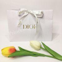 ถุงกระดาษ Dior + โบว์ สีขาว จากห้างเซ็นทรัล ของแท้100%