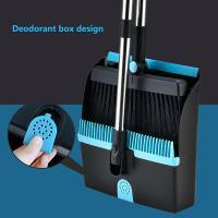 Broom And Dustpan Set With Long EVA Handle 180 Degree Rotatable Sweeper Thicken Garbage Shovel Foldable Floor CleaningTool