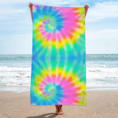 Thickened Large New Beauty Sandy Bath Towel No Sand Free Surf Poncho Bath Summer Swimming Fitness Yoga Flower Square Beach Towel