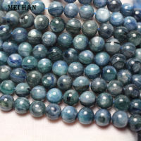 Meihan Free shipping 7.5-8mm (1 strand) blue Kyanite smooth round stone beads for jewelry diy making