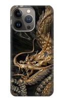 เคสมือถือ iPhone 14 Pro Max ลายมังกรทอง Gold Dragon Case For iPhone 14 Pro Max