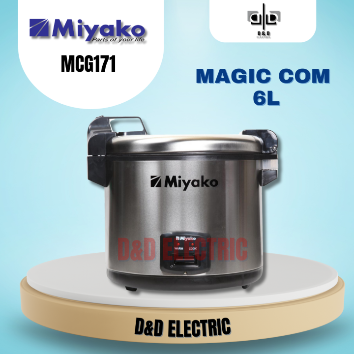 MAGIC COM JUMBO 6 LITER RICE COOKER MIYAKO MCG171 MAGICCOM MEJIK KOM ...