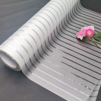 Frosted Striped Window Film Electrostatic Adsorption Vinyl Window Sticker for Glass Privacy Anti Look Matte Window Film Window Sticker and Films