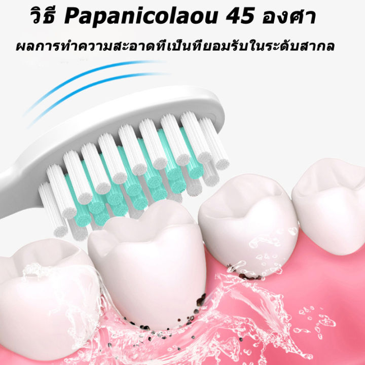 แปรงสีฟันไฟฟ้า-แปรงสีฟันไฟฟ้า-แปรงสีฟันไฟฟ้าแบตเตอรี่-แปรงสีฟันไฟฟ้ากันน้ำ-อัลตราโซนิกพลัส-2-หัวอะแดปเตอร์-แปรงทำความสะอาดเหงือกและฟัน