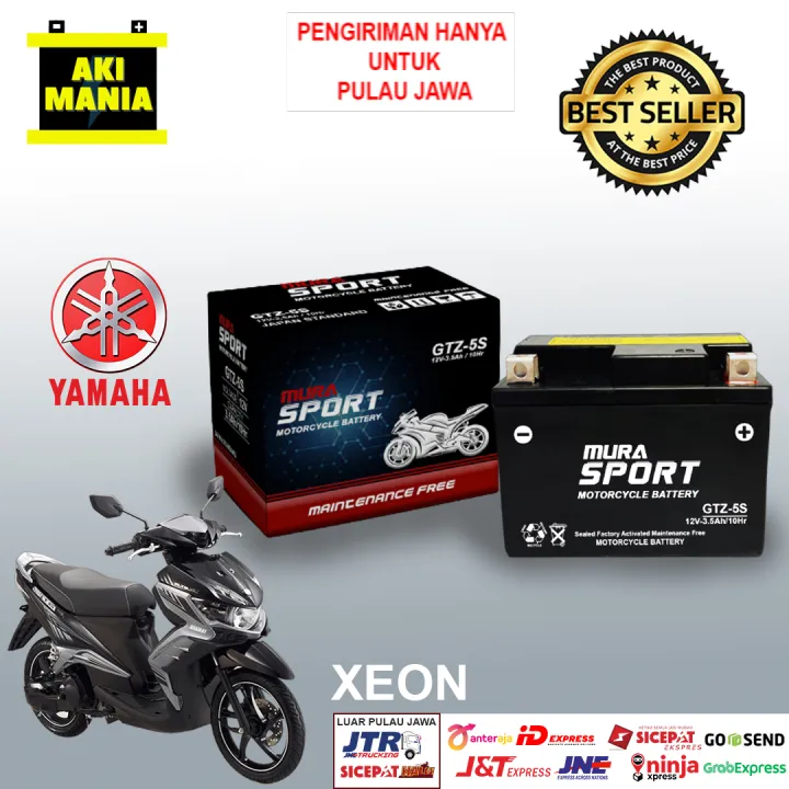 Aki motor murah yamaha xeon accu GTZ5S aki murasport berkualitas