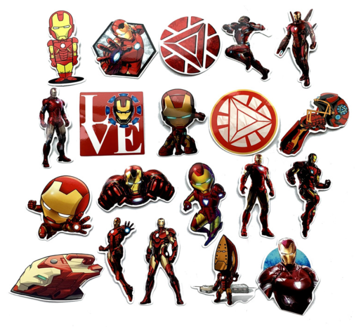 พร้อมส่ง-55ชิ้น-iron-man-ไอรอนแมน-mavel-มาเวล-โทนี่-สตากค์-tony-stark-สติ๊กเกอร์-sticker-พลาสติกกันน้ำ-สีคมชัด