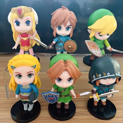 6ชิ้น/เซ็ต10ซม. ตำนานของ Zelda: แทร็กวิญญาณตัวเลข Toon Link Princess Tetra Q Version PVC แอคชั่นฟิกเกอร์โมเดลของเล่น