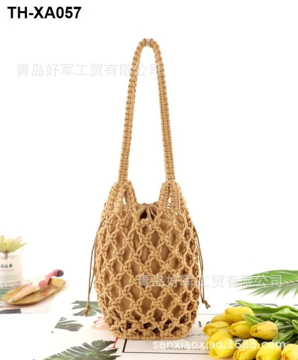 the-new-copper-buckle-straw-bales-hand-tied-leisure-female-bag-nets-beach-inside-the