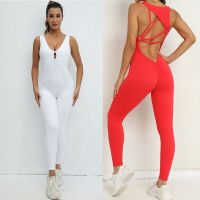 One Piece Sexy Sport Yoga Set Quickly Dry Jumpsuit Training Dancing Bodysuit Workout Clothes for Women Outfit Fitness Activewear