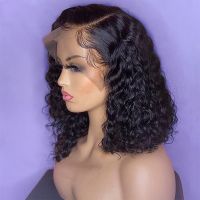 Short Curly bob wig water wave lace front wig curly human hair wig Loose deep wave frontal wig brazilian wigs for black women xng