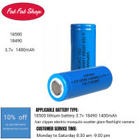 18500แบตเตอรี่ลิเธียม3.7V 18490 1400MAh ปัตตาเลี่ยนกล้องไฟฉายแสงจ้าไม้ตียุงไฟฟ้า