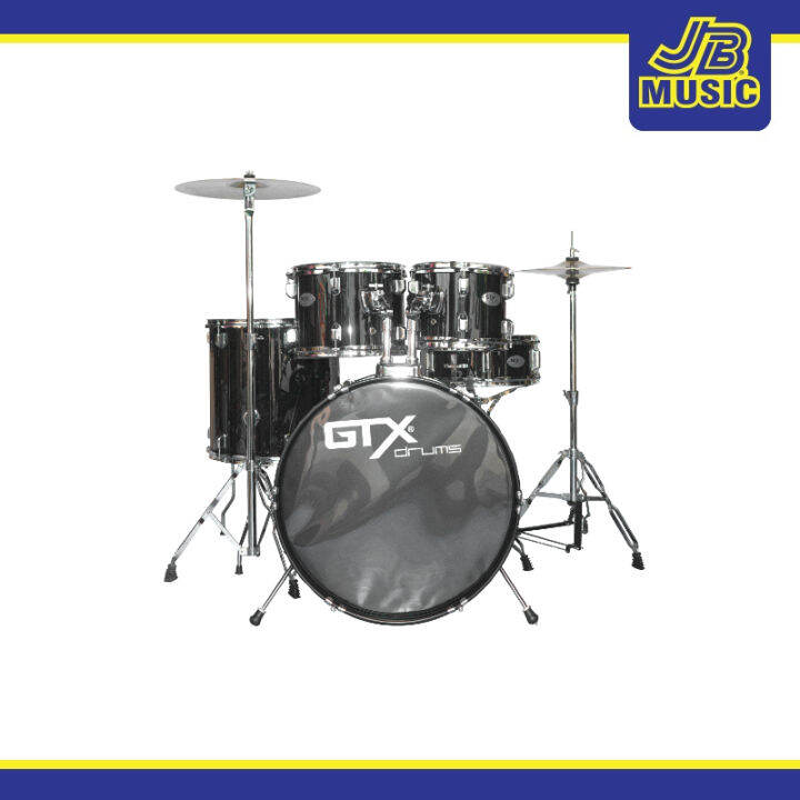 GTX JB2211B 5 Pieces Drumset with Hardware and Cymbals Black Lazada PH