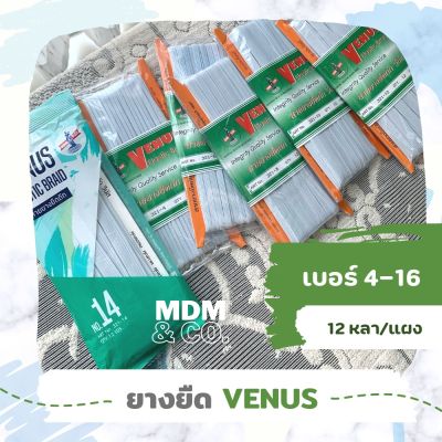 💚 ยางยืด ยางยืดถัก ตรา VENUS เบอร์ 4 - 16 (12 หลา/แผง) คุณภาพดี 💯 | Elastic VENUS Brand 💚