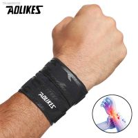 ●▬﹍ AOLIKES 1PC Sports Compression Wrist Brace Thin Breathable Adjustable Hand Wrap Support Wristband for Basketball Badminton