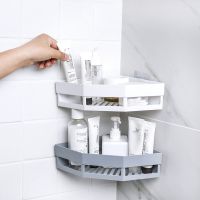 Bathroom punch-free wall mount rack multifunctional plastic toilet storage kitchen spice rack shelf shelves for wall Bathroom Counter Storage