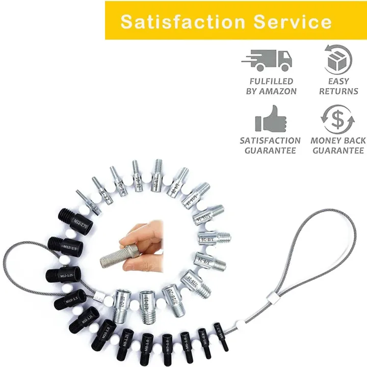 Nut & Bolt Thread Checker Size Gauge Measuring Tool Metric Nuts