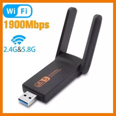 HOT!!ลดราคา USB3.0 WIFI WIFI WIFI 1900Mbps Dual Band 2.4 GHz + 5.8 GHz Wi-Fi Dongle คอมพิวเตอร์ 802.11AC การ์ดเครือข่าย USB ##ที่ชาร์จ แท็บเล็ต ไร้สาย เสียง หูฟัง เคส Airpodss ลำโพง Wireless Bluetooth โทรศัพท์ USB ปลั๊ก เมาท์ HDMI สายคอมพิวเตอร์