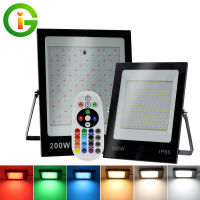 RGB ไฟสปอร์ตไลท์ LED Floodlight 220V 30W 50W 100W 200W โคมไฟติดกลางแจ้ง  IP66 กันน้ำได้ ทนแดดทนฝน แสงสีสันสด แสงสว่างมาก