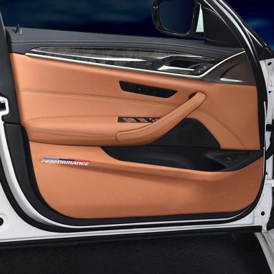 ฟิล์มป้องกันประตูรถยนต์หนังกันแผ่นเตะฟิล์มป้องกันประตูสติกเกอร์สำหรับ BMW G20 F30 F34 F10 F07 F36 F25 F26 F15 F16 G30 F01 G11ผ้าคลุมเฟอร์นิเจอร์