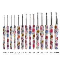 【YF】 14 PCS Crochet Hook Set Ergonomic Grip Aluminum Needles Yarns and Wools So Weave Knit Sewing Accessories