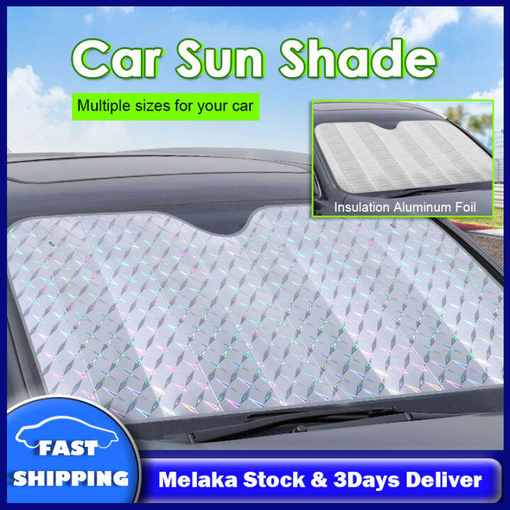 [24H Shipping] Car Sunshade Laser Windshield Silver Blocks UV Rays