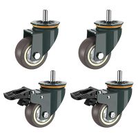 Caster Wheels,4 PCS Wheels Universal 360° Swivel Nature Trolley Replacements 3 Inch