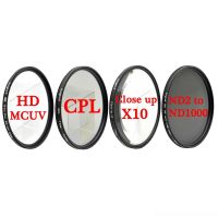 【Special offer】 KnightX MCUV UV CPL ND Star Line ND2-ND1000ตัวแปร Polarizer Colse กล้องมาโครเลนส์ Dslr กรองสีของภาพถ่าย