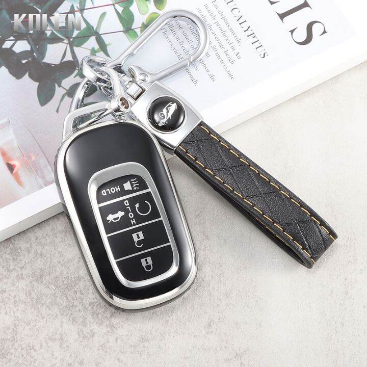 cw-tpu-car-remote-key-case-cover-shell-fob-for-honda-civic-accord-vezel-2022-5-buttons-key-protector-accessories-keyless-keychain