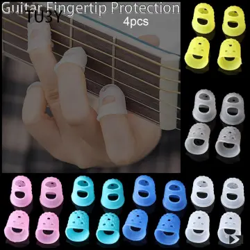 4X guitar finger protector fingertip picks silicone guard plectrum