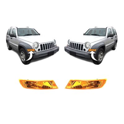 Car Side Marker Indicator Amber with LED Daytime Light for Jeep Liberty 2005-2007