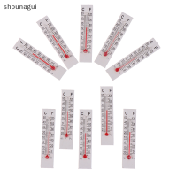 shounagui 10 pcs 5cmX1.1cm Miniature Paper กระดาษแข็งเครื่องวัดอุณหภูมิในร่ม-20-50องศาเซลเซียส